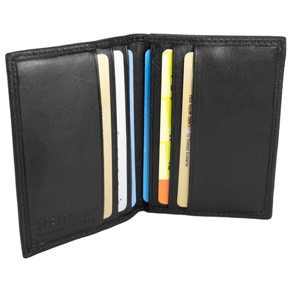 Men Bifold Business Card Holder with RFID Protected - Picture 5 of 10